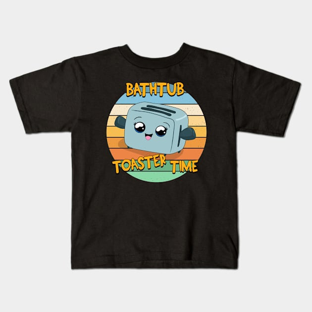 Toaster Bath Kids T-Shirt by valentinahramov